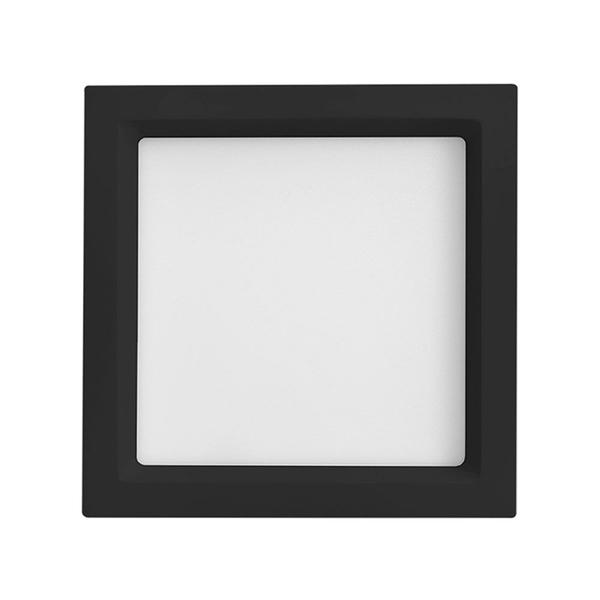 Imagem de Luminária Painel Plafon Led Embutir Recuada 17x17 12w 4000k Jet Black Save Energy