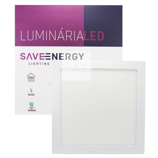 Imagem de Luminária Painel Plafon Led Sobrepor 30x30 25w 3000k SaveEnergy