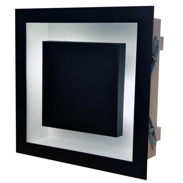 Imagem de Luminária Para Embutir No Teto Plafon 35x35 Preto Com Branco