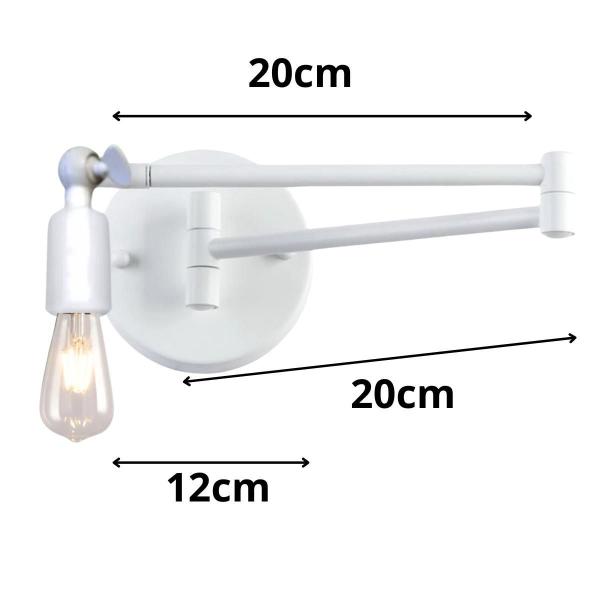 Imagem de Luminária Parede Arandela Articulada 45Cm Gimpo Kjbd-597-Pai