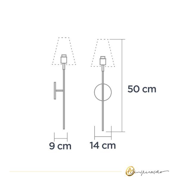 Imagem de Luminária Parede Arandela Plenna Tocheira Cúpula De Metal 1045/1