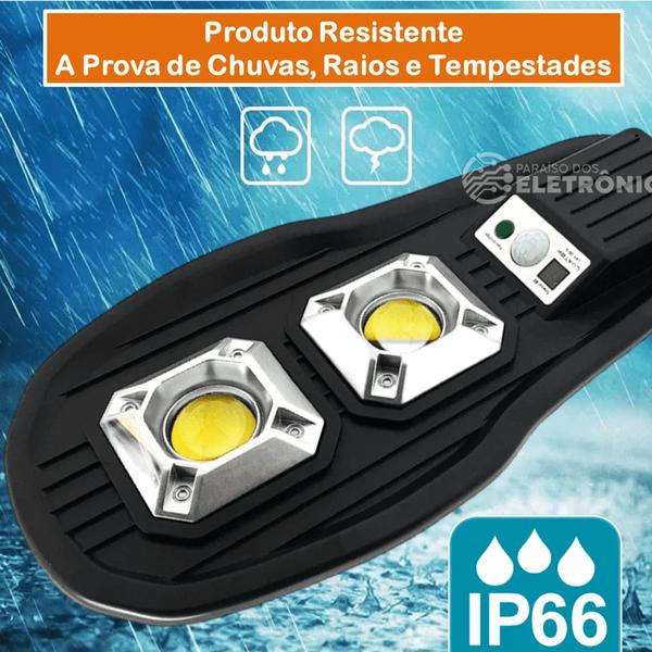 Imagem de Luminária Parede Solar 100w Bateria Grande Duração Ip66 Alta Potêcia LKY0015