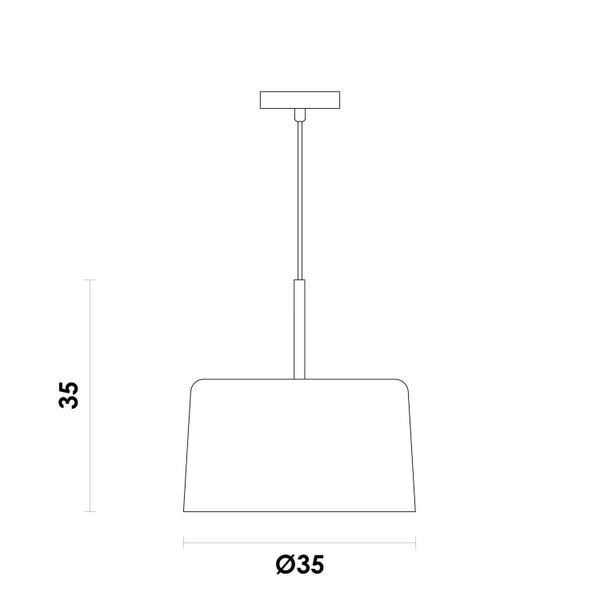 Imagem de Luminária Pendente 1 Foco 40w HM034BG Bot Bella Iluminação