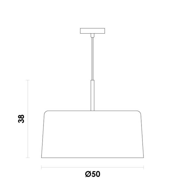 Imagem de Luminária Pendente 1 Foco 40w HM035WE Bot Bella Iluminação