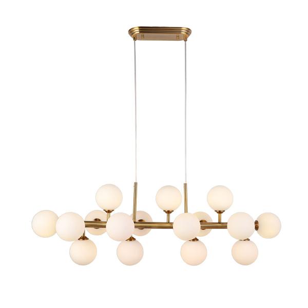 Luminária Pendente 95cm bocal G9 jabuticaba Dourado Vintage Bivolt - Lumier Imagem de Luminária Pendente 95cm bocal G9 jabuticaba Dourado Vintage Bivolt