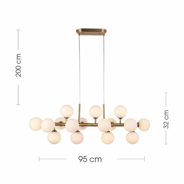 Luminária Pendente 95cm bocal G9 jabuticaba Dourado Vintage Bivolt - Lumier Imagem de Luminária Pendente 95cm bocal G9 jabuticaba Dourado Vintage Bivolt
