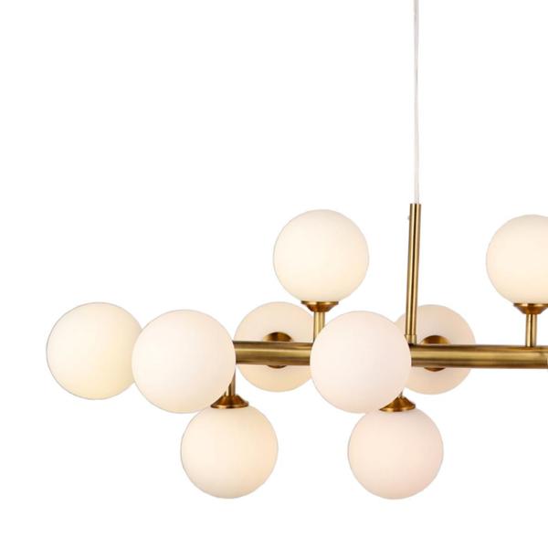 Luminária Pendente 95cm bocal G9 jabuticaba Dourado Vintage Bivolt - Lumier Imagem de Luminária Pendente 95cm bocal G9 jabuticaba Dourado Vintage Bivolt