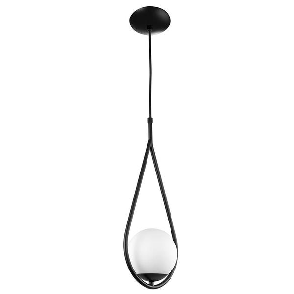 Imagem de Luminária Pendente Aro Gota Orby Preto Magnifico