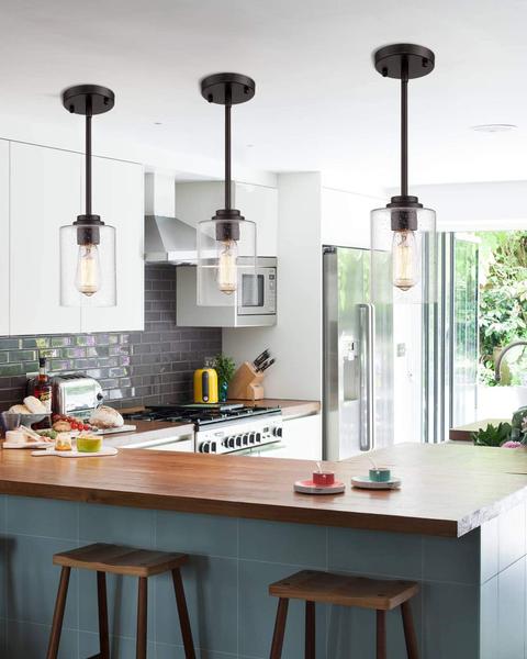 Imagem de Luminária pendente Beionxii Glass Farmhouse Mini Pendant Light