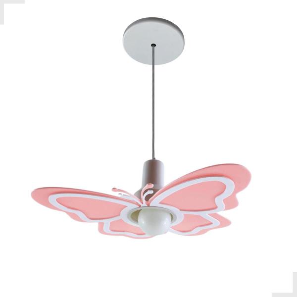 Luminária Pendente Borboleta Infantil Quarto Menina Teto Lustre Rosa - Vitrine dos Lustres Luminária Pendente Borboleta Infantil Quarto Menina Teto Lustre Rosa - Vitrine dos Lustres