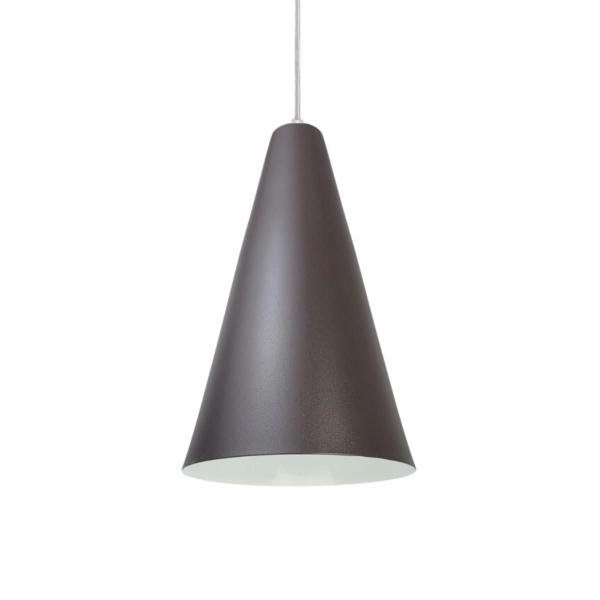 Imagem de Luminária Pendente Cone Com Interior Branco Brilho Com Fiação 110/220v