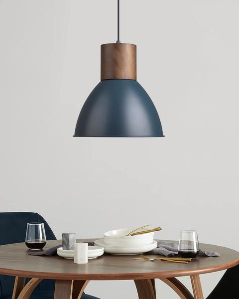 Imagem de Luminária pendente ELYONA Modern Blue Metal Shade para Kitchen Isl