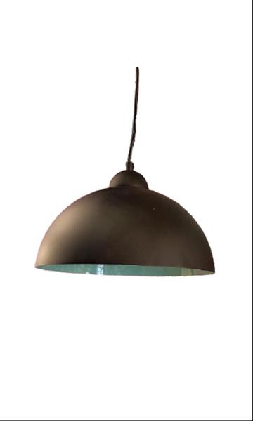 Imagem de Luminária Pendente Esfera Preto e Azul 1 Lamp. E27 - Caisma