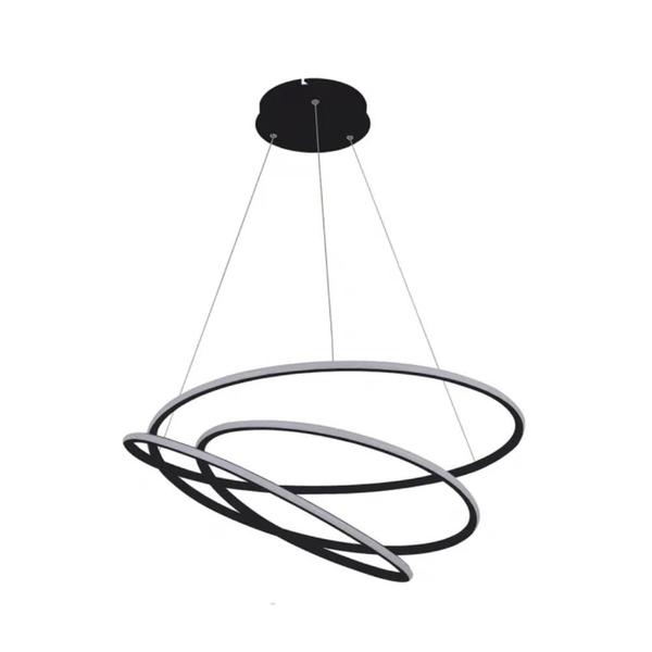 Imagem de Luminaria Pendente Espiral 88W 3000K Bivolt Preto - Opus