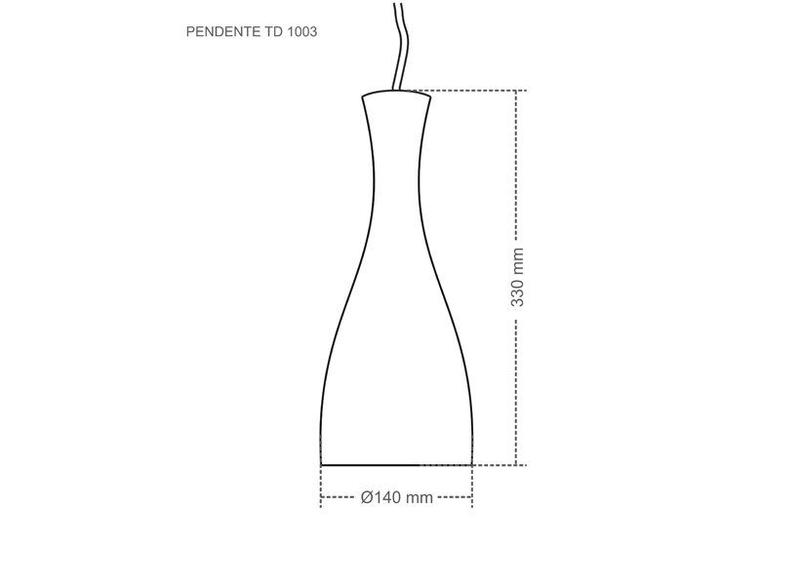 Imagem de Luminaria Pendente Fosco Branco Taschibra