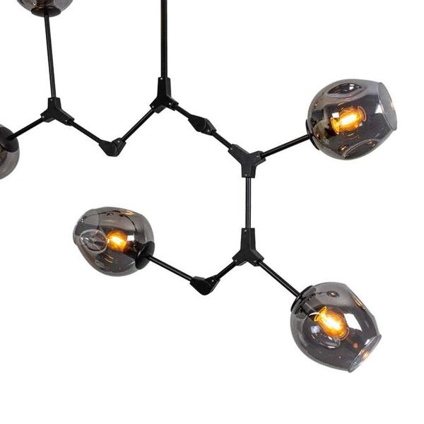 Imagem de Luminária Pendente Ieda Preto Fosco 130cm 5E27 IDL-011 Starlux