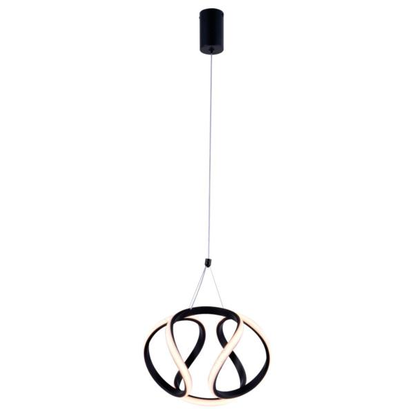 Imagem de Luminária Pendente Led 39W 3000K Ø26cm Metal Preto Sindora