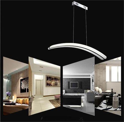 Imagem de Luminaria Pendente Lustre Led Sala Curve 1 Barra  Mg128