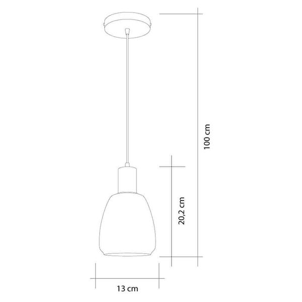 Imagem de Luminária Pendente Manaus Dourado 1 Lâmpada E27 Bivolt