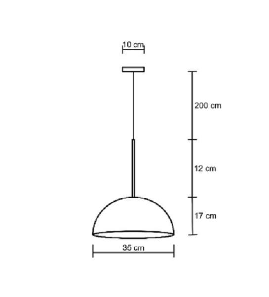 Imagem de Luminária Pendente Mezza Luna Marrom 1 Lamp. E27 - All Lux