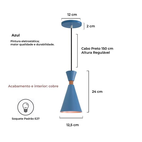 Imagem de Luminária Pendente Mini Pequim 24Cm Balcão Bancada