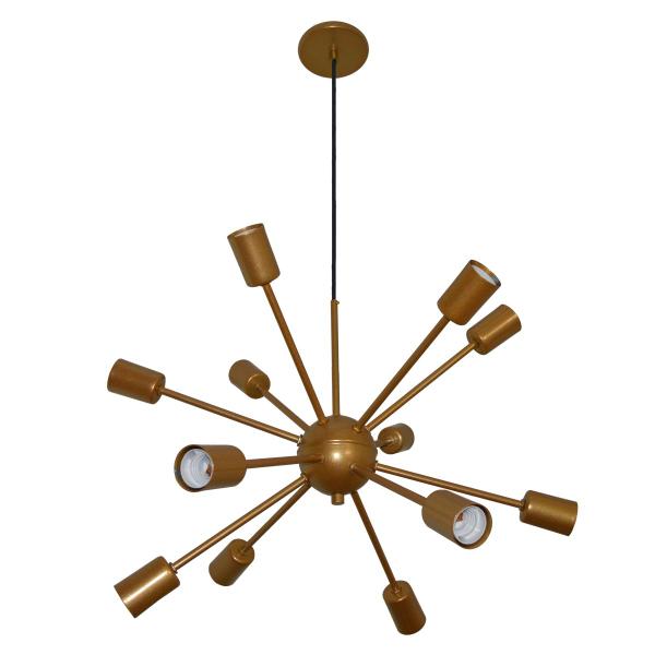 Imagem de Luminária Pendente Modelo Sputinik com 12 Braços - Ideal para Sala, Quarto, Mesa de Jantar