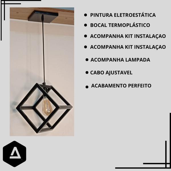 Imagem de Luminária Pendente Moderna Rústica Vintage Industrial