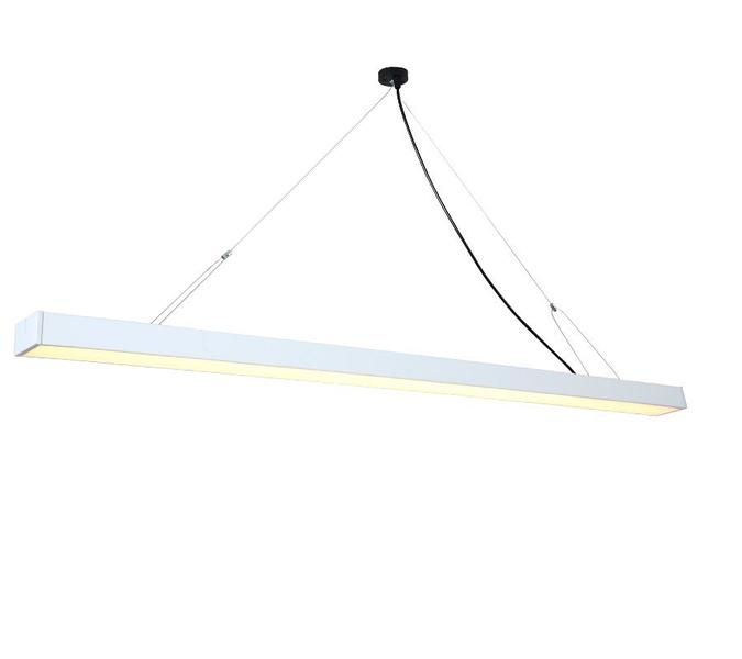 Imagem de Luminária Pendente Retangular LED 24w 3000k Metal 117cm Branco