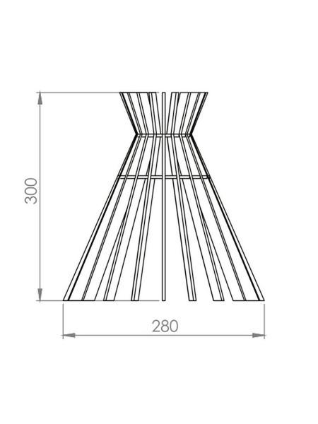 Imagem de Luminária Pendente Ripado 28cm para Mesa Balcão Bancada Cozinha passa Prato Área Gourmet