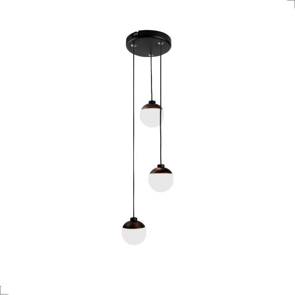 Luminária Pendente Small Mini Globo Preto Led 3000K Spotline - Spot Line Imagem de Luminária Pendente Small Mini Globo Preto Led 3000K Spotline