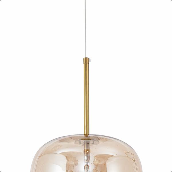Luminária Pendente Solitário 10w 25cm Dourado e Ambar Lumier Imagem de Luminária Pendente Solitário 10w 25cm Dourado e Ambar Lumier