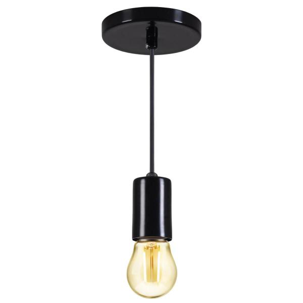 Imagem de Luminária Pendente Soquete Copinho Lustre Retrô Em Alumínio 110/220v E27