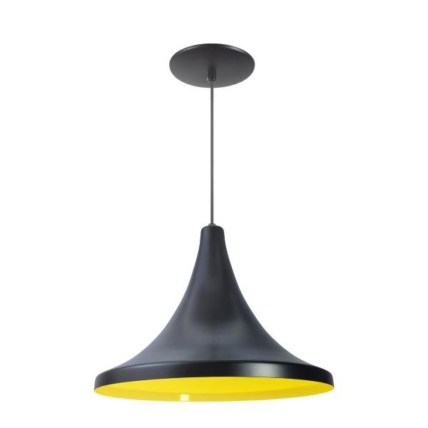 Luminária Pendente Tailandesa Com Interior Amarelo Com Fiação 110/220v - Luminárias Navarro Imagem de Luminária Pendente Tailandesa Com Interior Amarelo Com Fiação 110/220v
