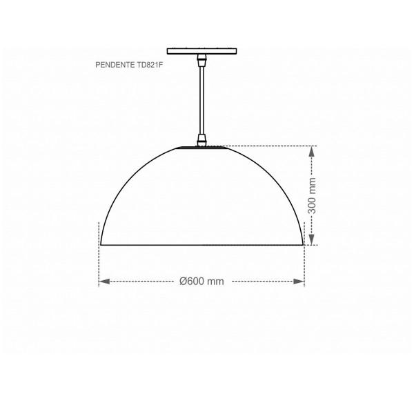 Imagem de Luminária pendente taschibra  design td 821f grande