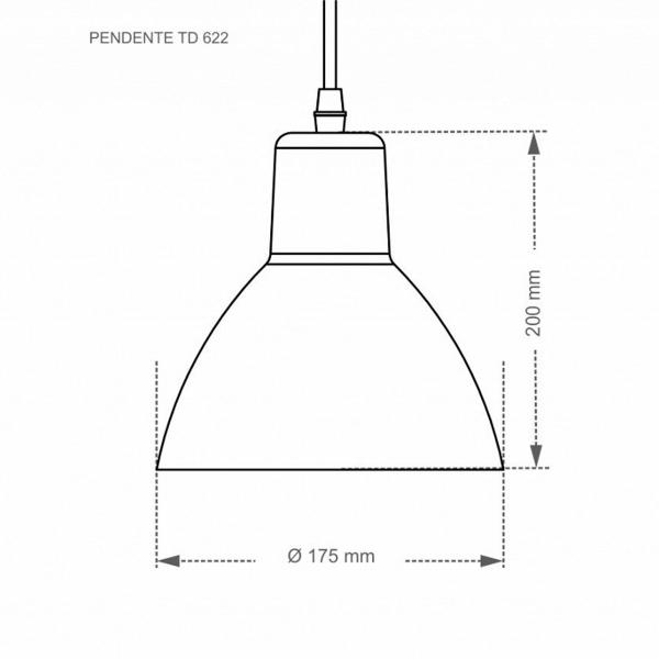 Imagem de Luminária Pendente Taschibra TD 622/1 E-27 - Preto