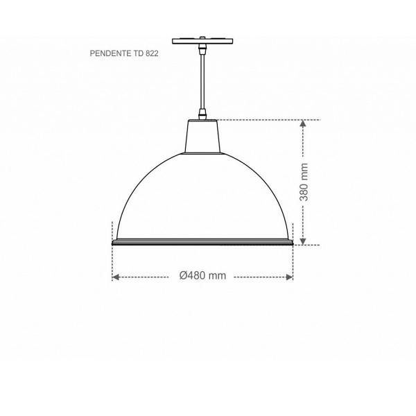 Imagem de Luminária pendente taschibra td 822 branco/amarelo/vermelho