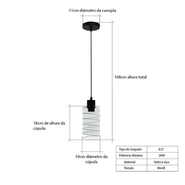 Imagem de Luminária Pendente Teto Moderno Track Linhas Quarto Sala