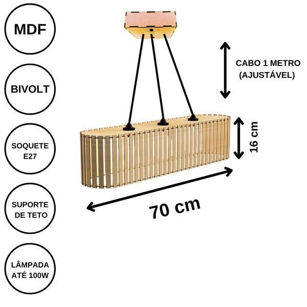 Imagem de Luminária Pendente Via Láctea Modelo Ripado