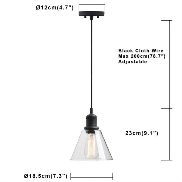 Imagem de Luminária pendente Yosoan Vintage Edison de 1 luz para espaço interno