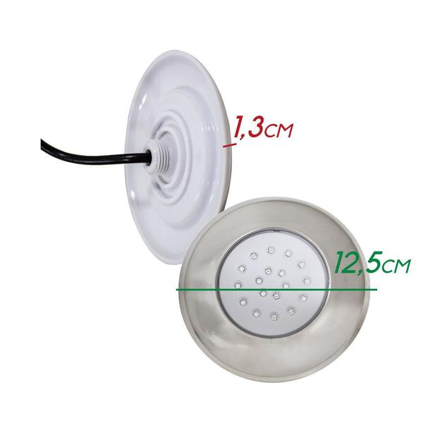 Imagem de Luminária Piscina Led Smd Ø125mm Cromada 18w Luz Rgb St1079