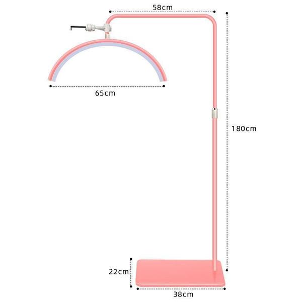 Imagem de Luminária Piso Led Ring Light Arco Meia Lua P/Estética,Cílio