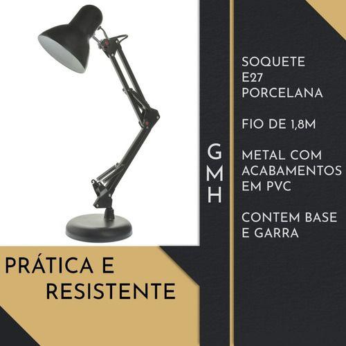 Imagem de Luminaria Pixar Articulada Abajur De Mesa Garra Branca Gmh