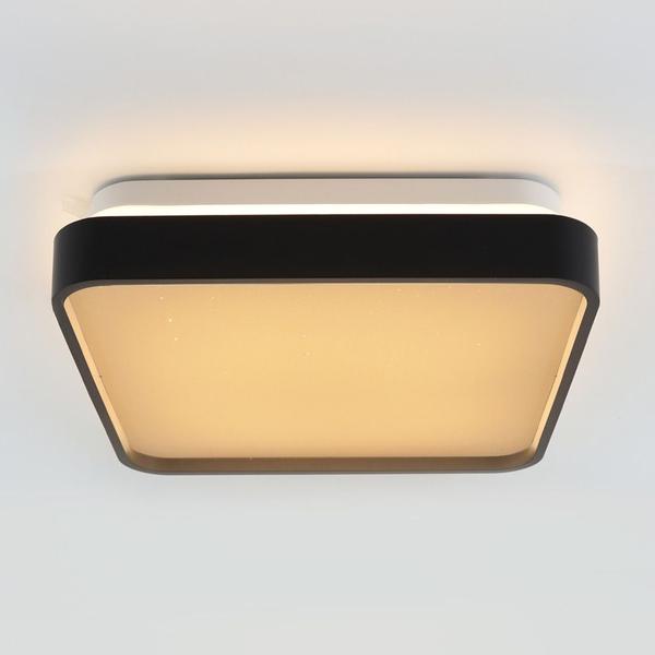 Imagem de Luminária Plafon Black Sobrepor Led 24w 40x40 Branco Quente