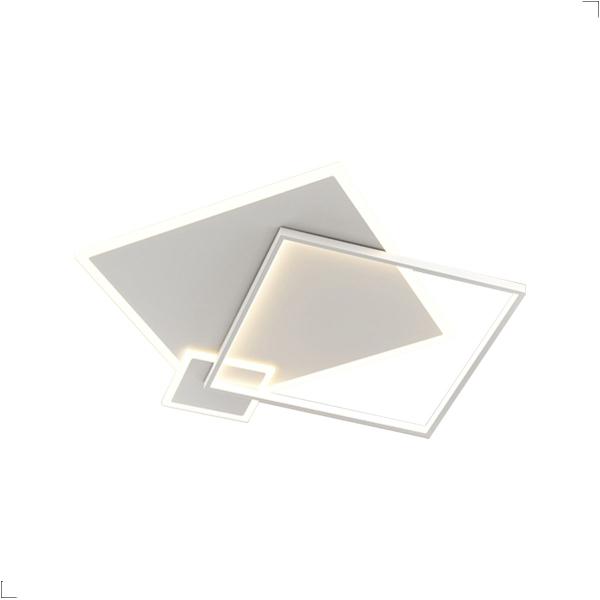 Imagem de Luminária Plafon Branco LED 3200K 60W Alumínio Com Acrílico