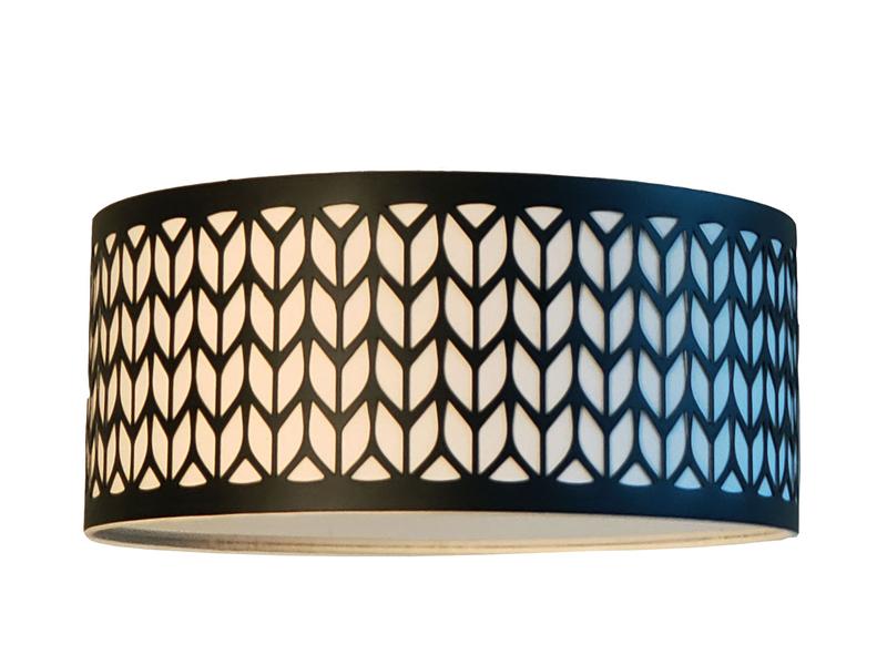 Luminária Plafon Cúpula Recorte Preto 30X15 2E27 Bivolt - Tom Luz Imagem de Luminária Plafon Cúpula Recorte Preto 30X15 2E27 Bivolt