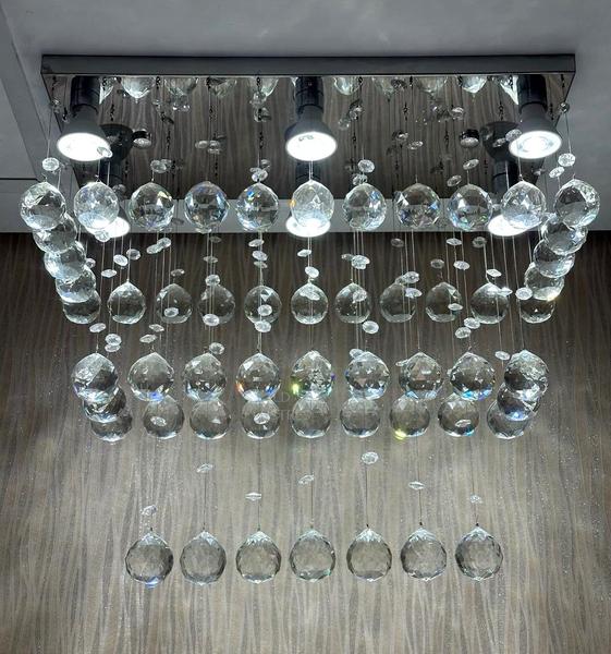 Imagem de Luminária Pláfon De Cristal Legítimo Alto Brilho Para Sala