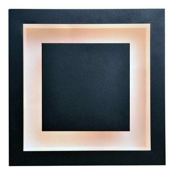 Imagem de Luminária Plafon Indireta Embutir 40x40 Preto Com Branco