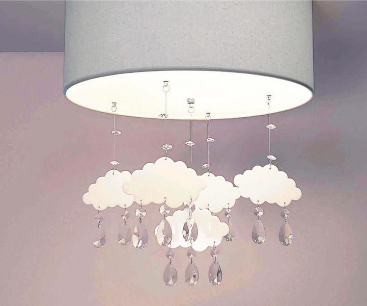 Imagem de Luminária Plafon Infantil Nuvens Com Cúpula 40X15 Azul Bebê