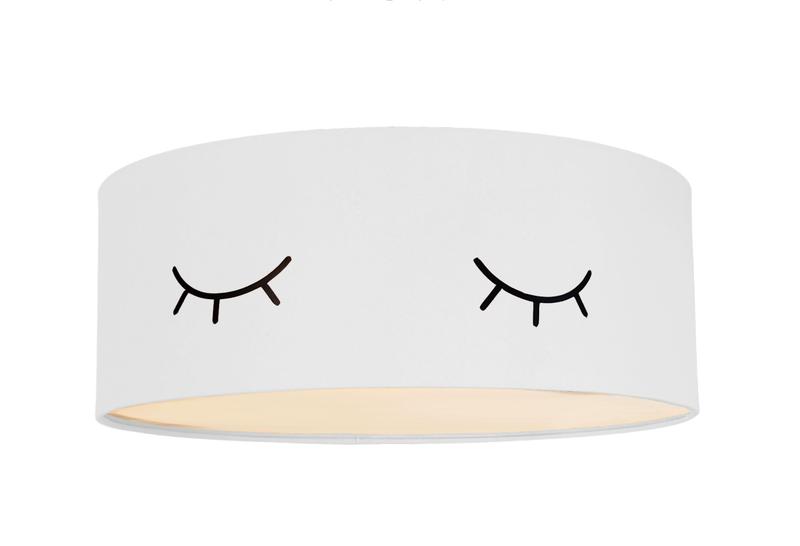 Imagem de Luminária Plafon Infantil Olhinho Cúpula 40x15 2e27 Bivolt Branco