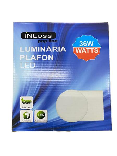 Imagem de Luminária Plafon Led Borda Infinita Embutir Quadrado 36W 6500K